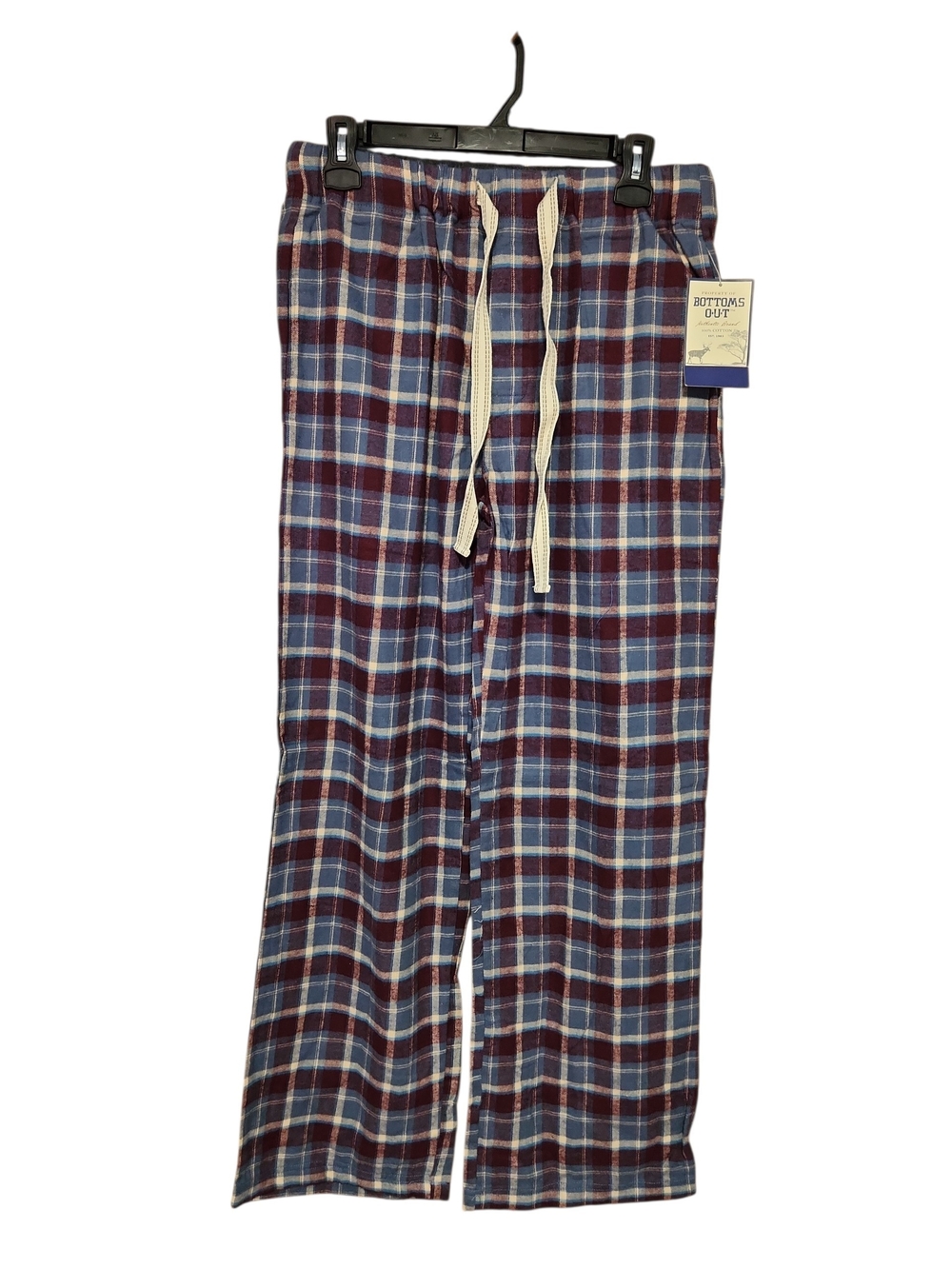 Men's Plaid Lounge Joggers in Blue & Burgundy - Bottoms Out